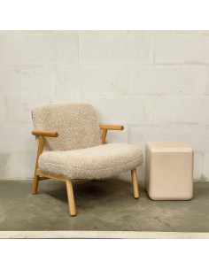 Fauteuil Denis beige opjet 2