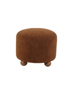 Tabouret Léonard imitation fourrure marron opjet