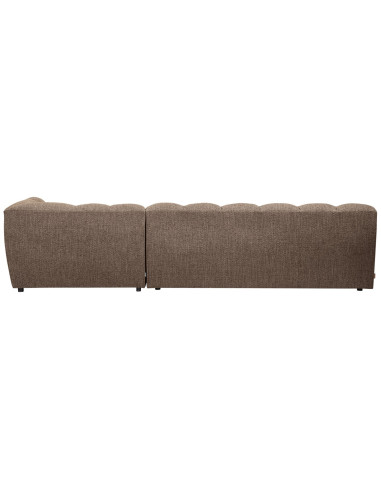 Canapé chaise longue droite Allure tissé mélange brun foncéWOOOD by De Eekhoorn