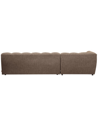 Canapé chaise longue gauche Allure tissé mélange brun foncéWOOOD by De Eekhoorn