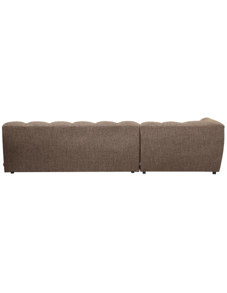 Canapé chaise longue gauche Allure tissé mélange brun foncéWOOOD by De Eekhoorn