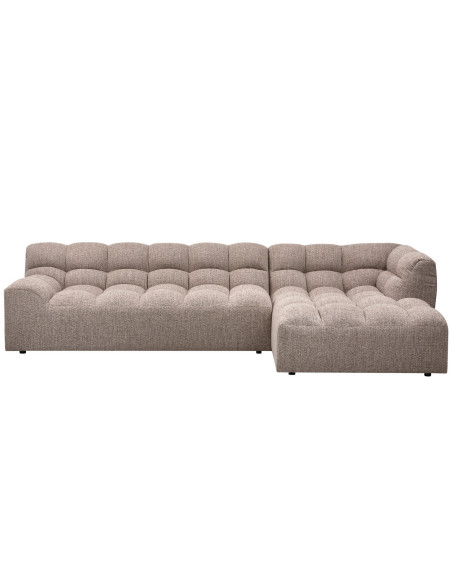Canapé chaise longue droite Allure tissé mélange brunWOOOD by De Eekhoorn