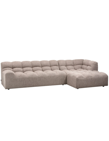 Canapé chaise longue droite Allure tissé mélange brunWOOOD by De Eekhoorn