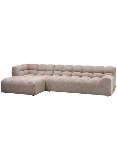 Canapé chaise longue gauche Allure tissé mélange brunWOOOD by De Eekhoorn