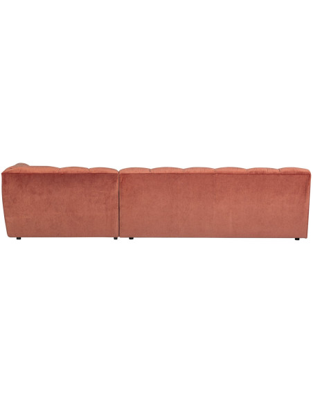 Canapé chaise longue droite Allure velours fard à blushWOOOD by De Eekhoorn
