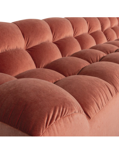 Canapé chaise longue droite Allure velours fard à blushWOOOD by De Eekhoorn