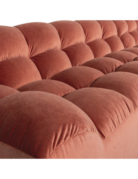 Canapé chaise longue droite Allure velours fard à blushWOOOD by De Eekhoorn