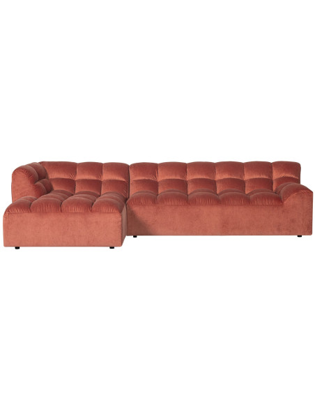 Canapé chaise longue gauche Allure velours fard à blushWOOOD by De Eekhoorn