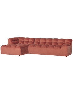 Canapé chaise longue gauche Allure velours fard à blushWOOOD by De Eekhoorn 2