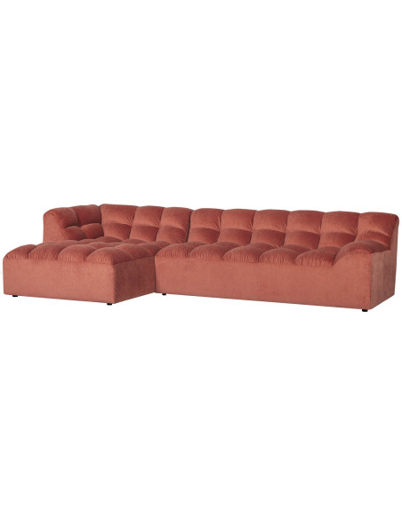 Canapé chaise longue gauche Allure velours fard à blushWOOOD by De Eekhoorn