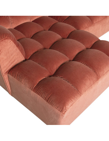 Canapé chaise longue gauche Allure velours fard à blushWOOOD by De Eekhoorn
