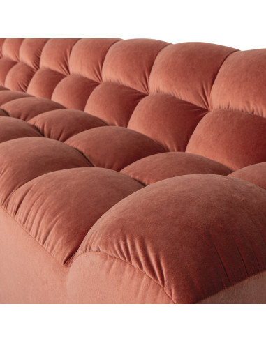 Canapé chaise longue gauche Allure velours fard à blushWOOOD by De Eekhoorn