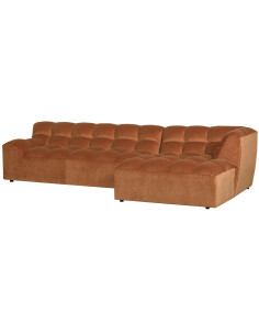 Canapé chaise longue droite Allure velours TerraWOOOD by De Eekhoorn 2