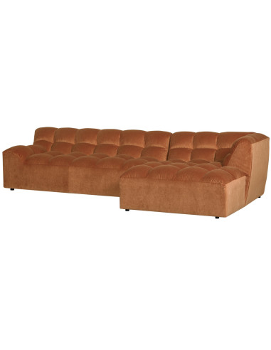 Canapé chaise longue droite Allure velours TerraWOOOD by De Eekhoorn