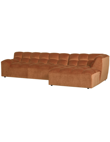 Canapé chaise longue droite Allure velours TerraWOOOD by De Eekhoorn