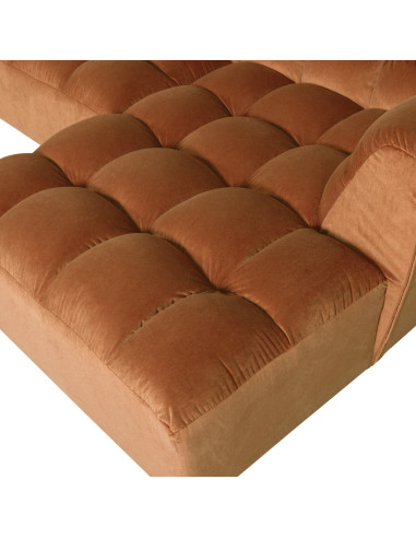 Canapé chaise longue droite Allure velours TerraWOOOD by De Eekhoorn