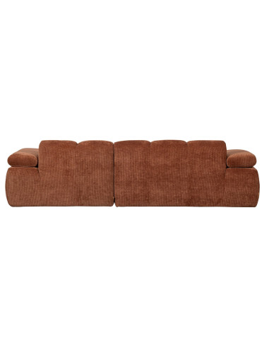 Canapé chaise longue droite Mojo tissu côtelé brun rouilleWOOOD by De Eekhoorn