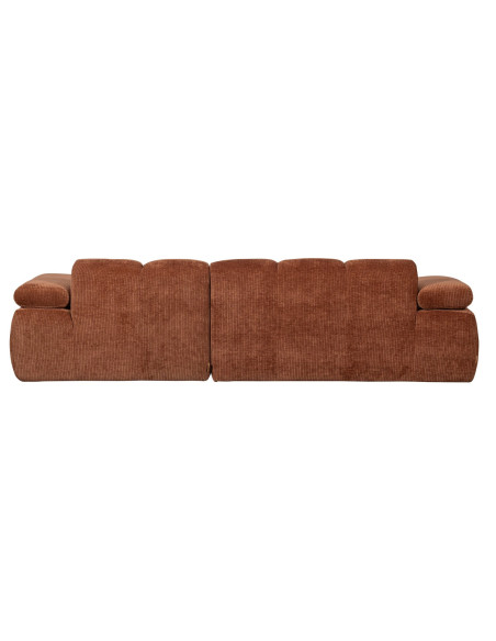 Canapé chaise longue droite Mojo tissu côtelé brun rouilleWOOOD by De Eekhoorn