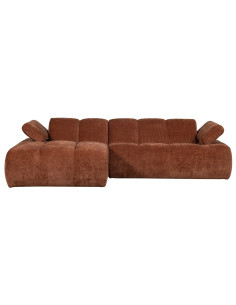 Canapé chaise longue gauche Mojo tissu côtelé brun rouilleWOOOD by De Eekhoorn 2