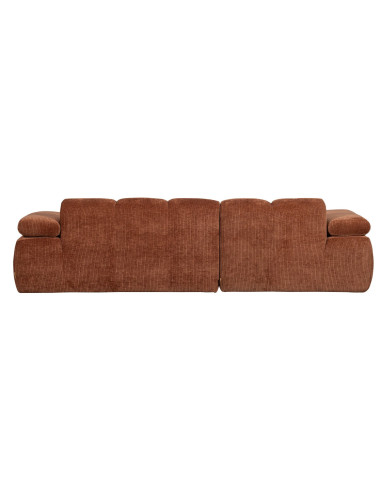 Canapé chaise longue gauche Mojo tissu côtelé brun rouilleWOOOD by De Eekhoorn