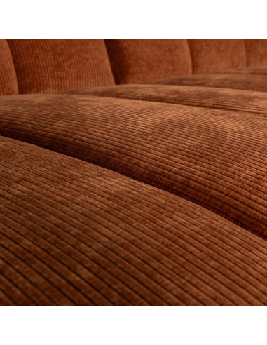 Canapé chaise longue gauche Mojo tissu côtelé brun rouilleWOOOD by De Eekhoorn