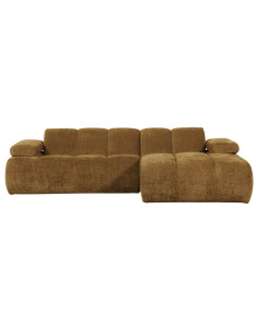 Canapé chaise longue droite Mojo tissu côtelé jaune mielWOOOD by De Eekhoorn