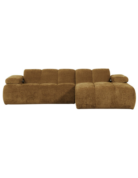 Canapé chaise longue droite Mojo tissu côtelé jaune mielWOOOD by De Eekhoorn