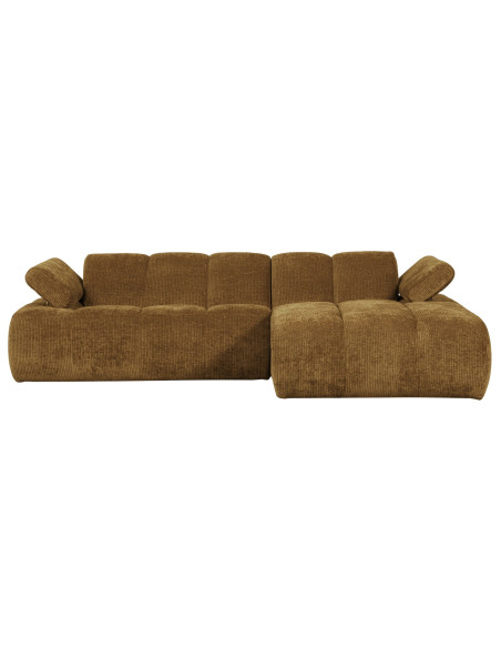 Canapé chaise longue droite Mojo tissu côtelé jaune mielWOOOD by De Eekhoorn