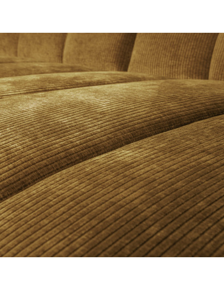 Canapé chaise longue droite Mojo tissu côtelé jaune mielWOOOD by De Eekhoorn