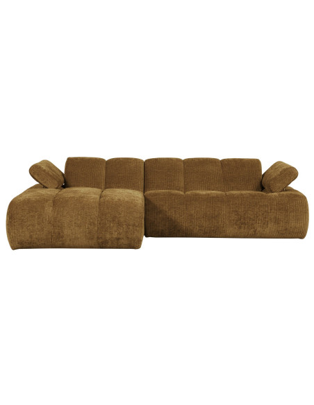 Canapé chaise longue gauche Mojo tissu côtelé jaune mielWOOOD by De Eekhoorn