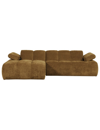 Canapé chaise longue gauche Mojo tissu côtelé jaune mielWOOOD by De Eekhoorn