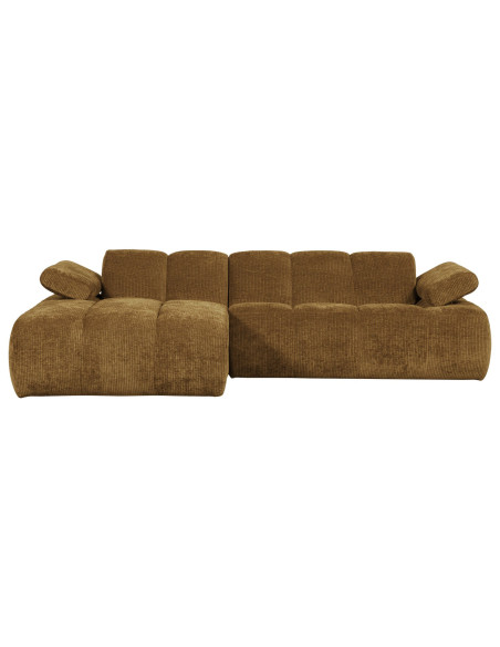 Canapé chaise longue gauche Mojo tissu côtelé jaune mielWOOOD by De Eekhoorn