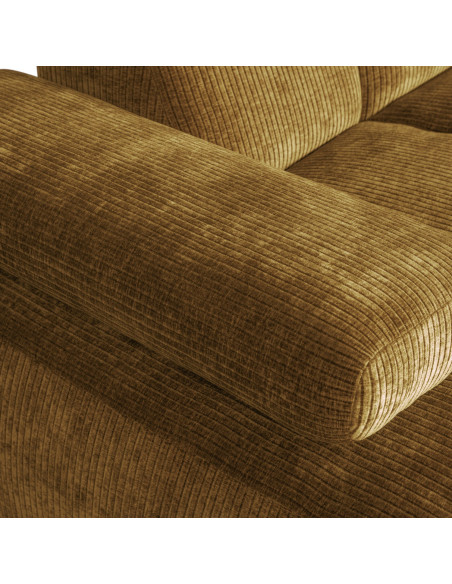 Canapé chaise longue gauche Mojo tissu côtelé jaune mielWOOOD by De Eekhoorn