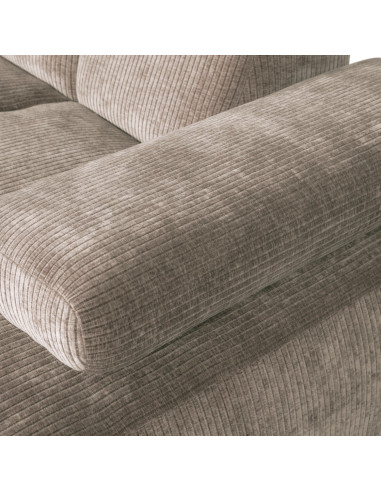 Canapé chaise longue droite Mojo tissu côtelé sable foncéWOOOD by De Eekhoorn