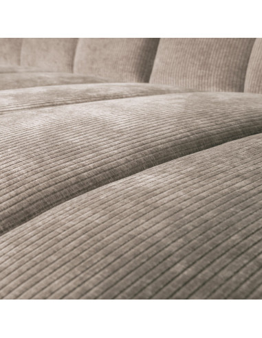 Canapé chaise longue droite Mojo tissu côtelé sable foncéWOOOD by De Eekhoorn