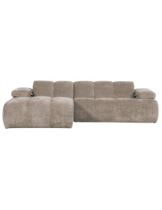 Canapé chaise longue gauche Mojo tissu côtelé sable foncéWOOOD by De Eekhoorn