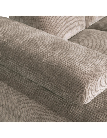 Canapé chaise longue gauche Mojo tissu côtelé sable foncéWOOOD by De Eekhoorn