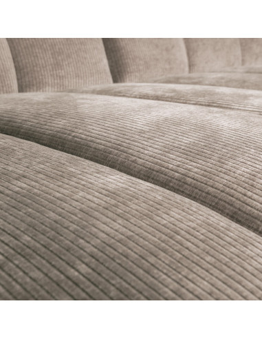 Canapé chaise longue gauche Mojo tissu côtelé sable foncéWOOOD by De Eekhoorn