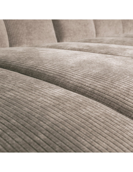 Canapé chaise longue gauche Mojo tissu côtelé sable foncéWOOOD by De Eekhoorn