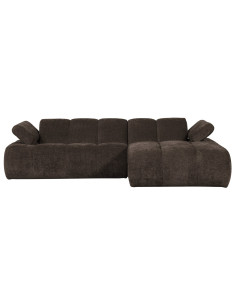 Canapé chaise longue droite Mojo tissu côtelé brunWOOOD by De Eekhoorn 2