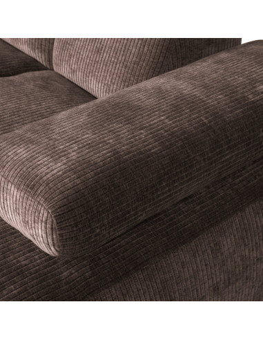 Canapé chaise longue droite Mojo tissu côtelé brunWOOOD by De Eekhoorn