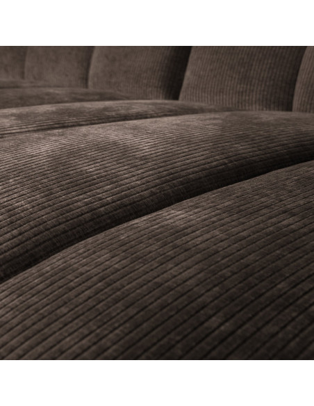 Canapé chaise longue droite Mojo tissu côtelé brunWOOOD by De Eekhoorn