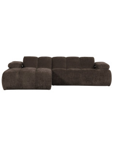 Canapé chaise longue gauche Mojo tissu côtelé brunWOOOD by De Eekhoorn