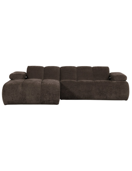 Canapé chaise longue gauche Mojo tissu côtelé brunWOOOD by De Eekhoorn