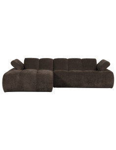 Canapé chaise longue gauche Mojo tissu côtelé brunWOOOD by De Eekhoorn 2