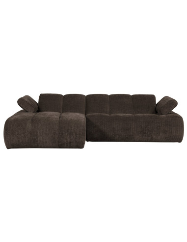 Canapé chaise longue gauche Mojo tissu côtelé brunWOOOD by De Eekhoorn