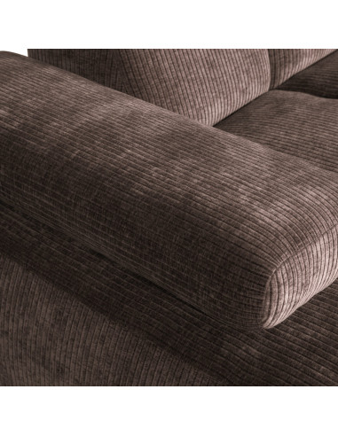 Canapé chaise longue gauche Mojo tissu côtelé brunWOOOD by De Eekhoorn