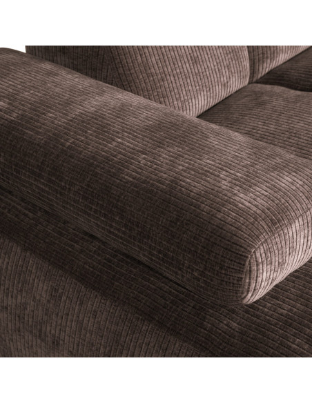 Canapé chaise longue gauche Mojo tissu côtelé brunWOOOD by De Eekhoorn