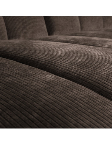 Canapé chaise longue gauche Mojo tissu côtelé brunWOOOD by De Eekhoorn