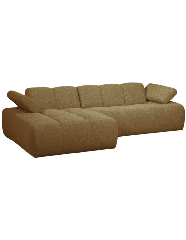 Canapé chaise longue gauche Mojo bouclé mélangé yellow brownWOOOD by De Eekhoorn